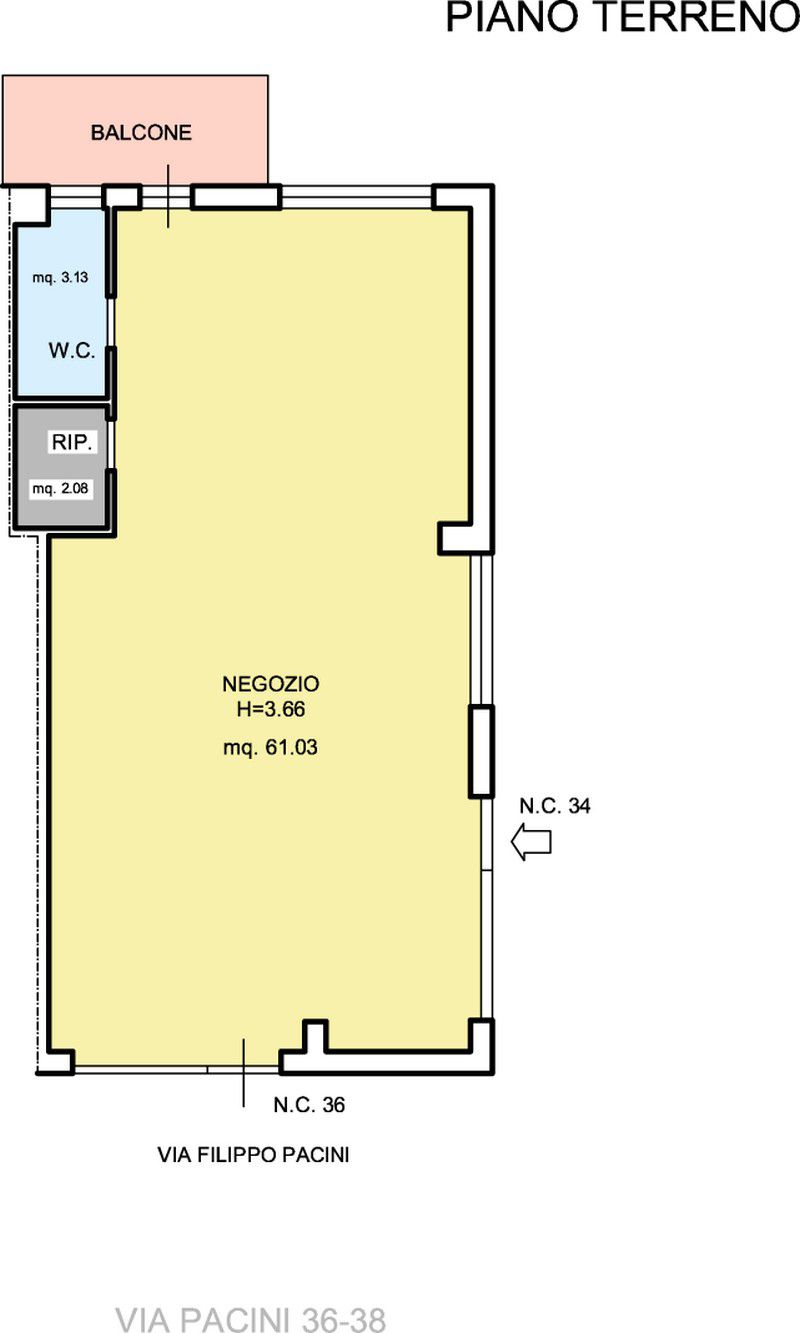 Negozio Via Pacini 36
